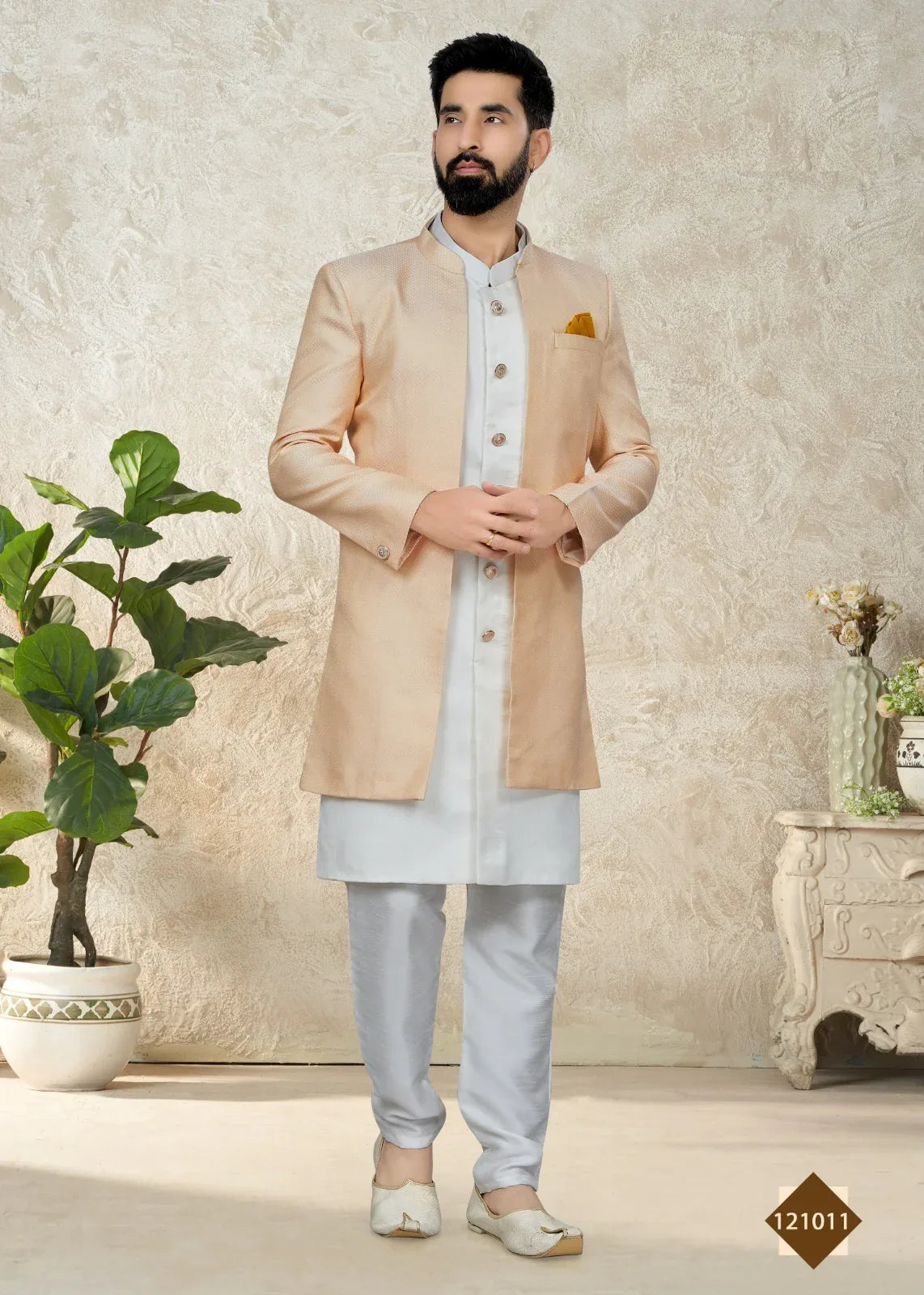 Vol 121 Wedding Wear Sherwani D.No. 121011 - Anant Exports