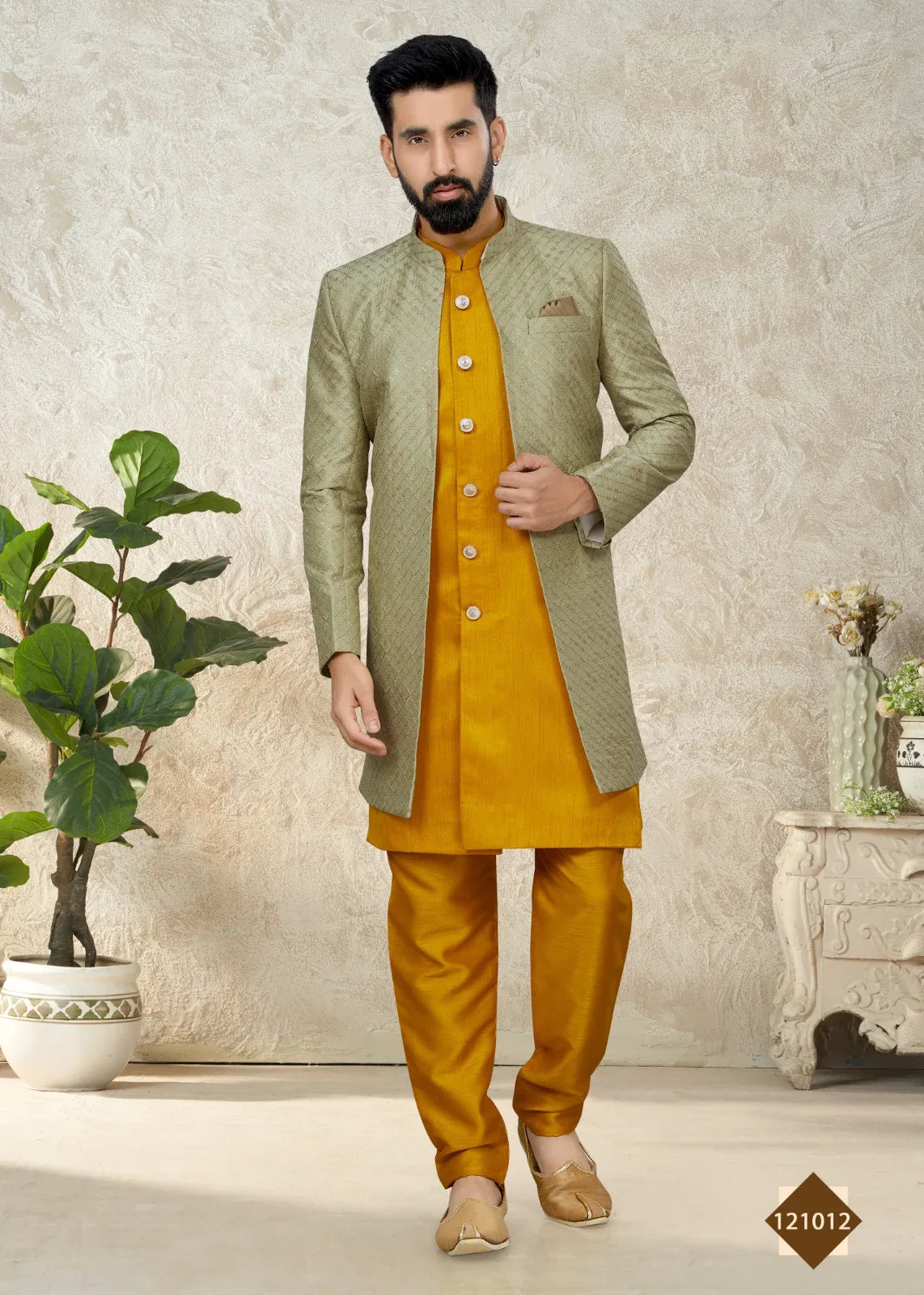Vol 121 Wedding Wear Sherwani D.No. 121012 - Anant Exports