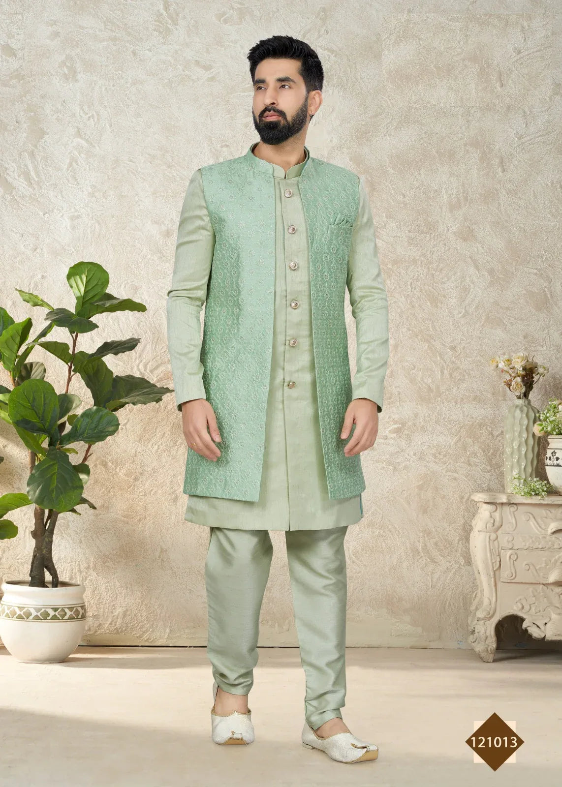Vol 121 Wedding Wear Sherwani D.No. 121013 - Anant Exports