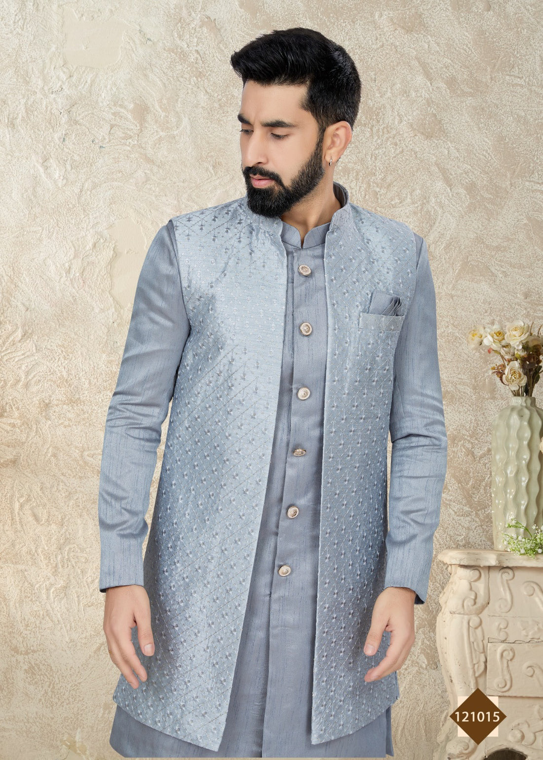 Vol 121 Wedding Wear Sherwani D.No. 121015