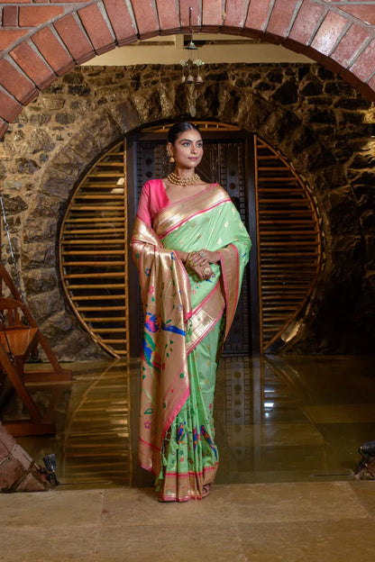 Banarasi Soft Silk Paithani Saree - Anant Exports
