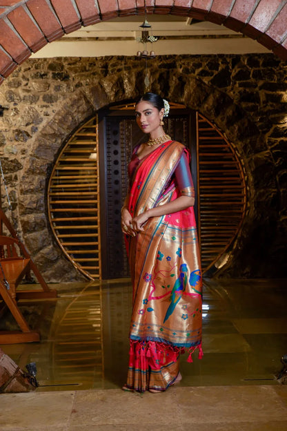 Banarasi Soft Silk Paithani Saree - Anant Exports