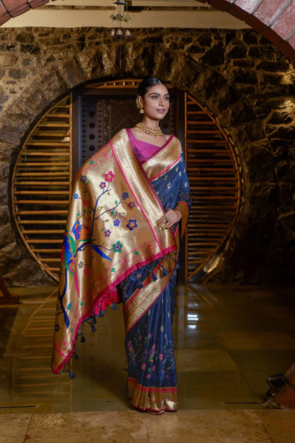 Banarasi Soft Silk Paithani Saree - Anant Exports