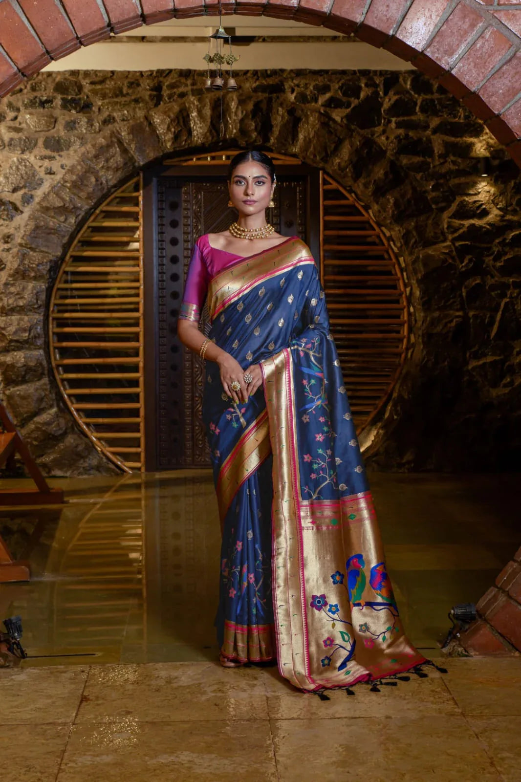 Banarasi Soft Silk Paithani Saree - Anant Exports