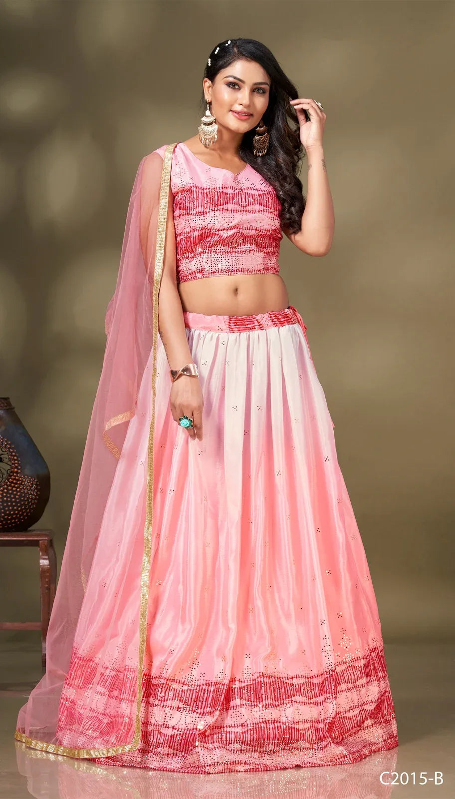 READYMADE CROP TOP LEHENGA D.NO. C-2015 - Anant Exports