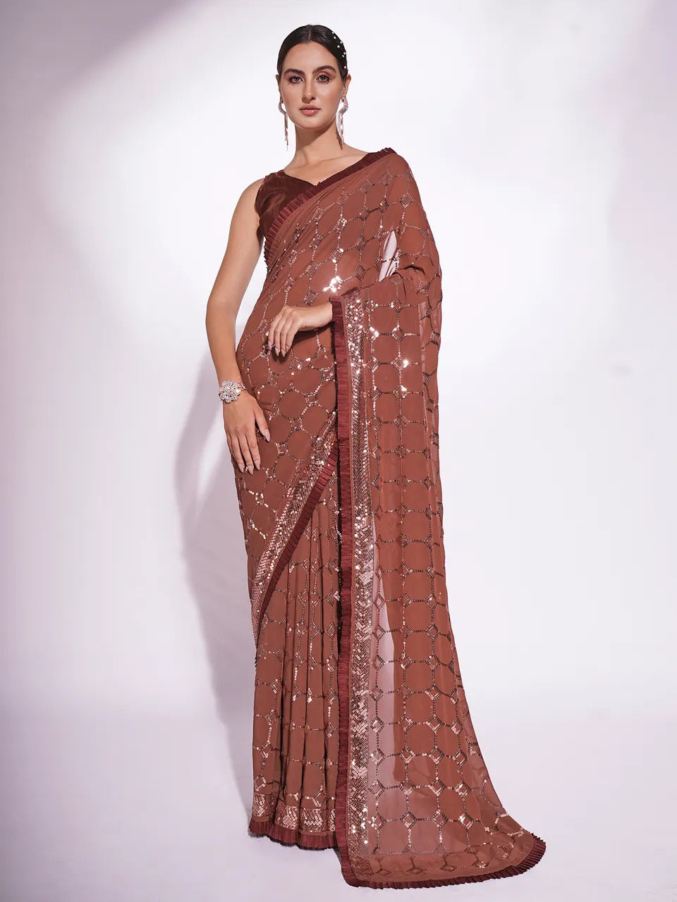 Mona Festive Wear Georgette Saree