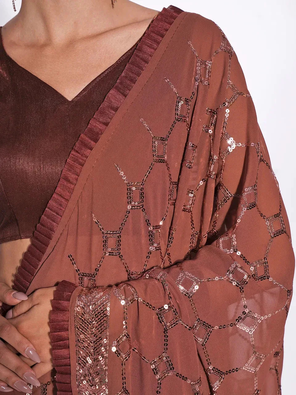 Mona Festive Wear Georgette Saree - Anant Exports