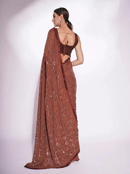 Mona Festive Wear Georgette Saree - Anant Exports