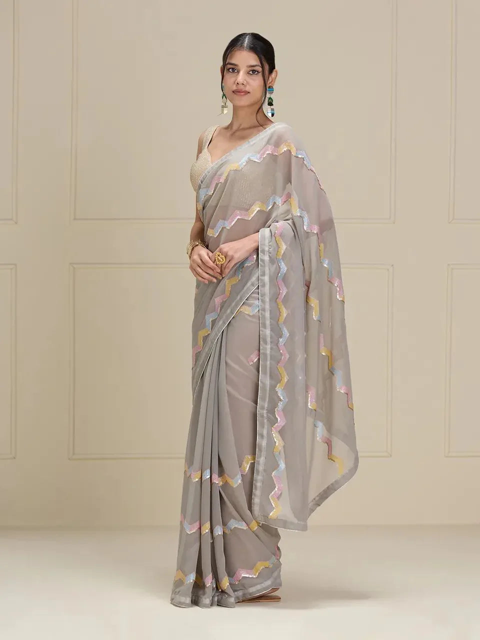 Tanvi Festive Wear Georgette Saree - Anant Exports