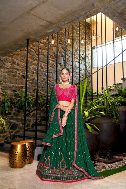 Varni Zeeya Sanskriti  Chinon Crushed Lehenga D.No. 15001 - Anant Exports