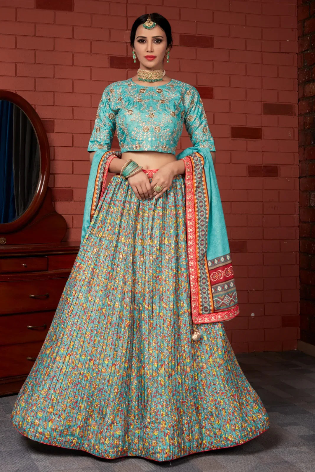 READYMADE CROP TOP LEHENGA D.NO. C1989 - Anant Exports