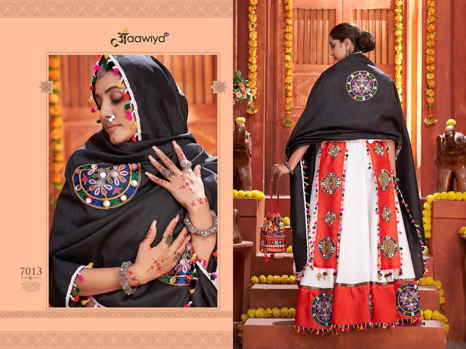 RAJWADI VOL -3 NAVRATRI TRADITIONAL CHANIYA CHOLI D.NO. 7013 - Anant Exports