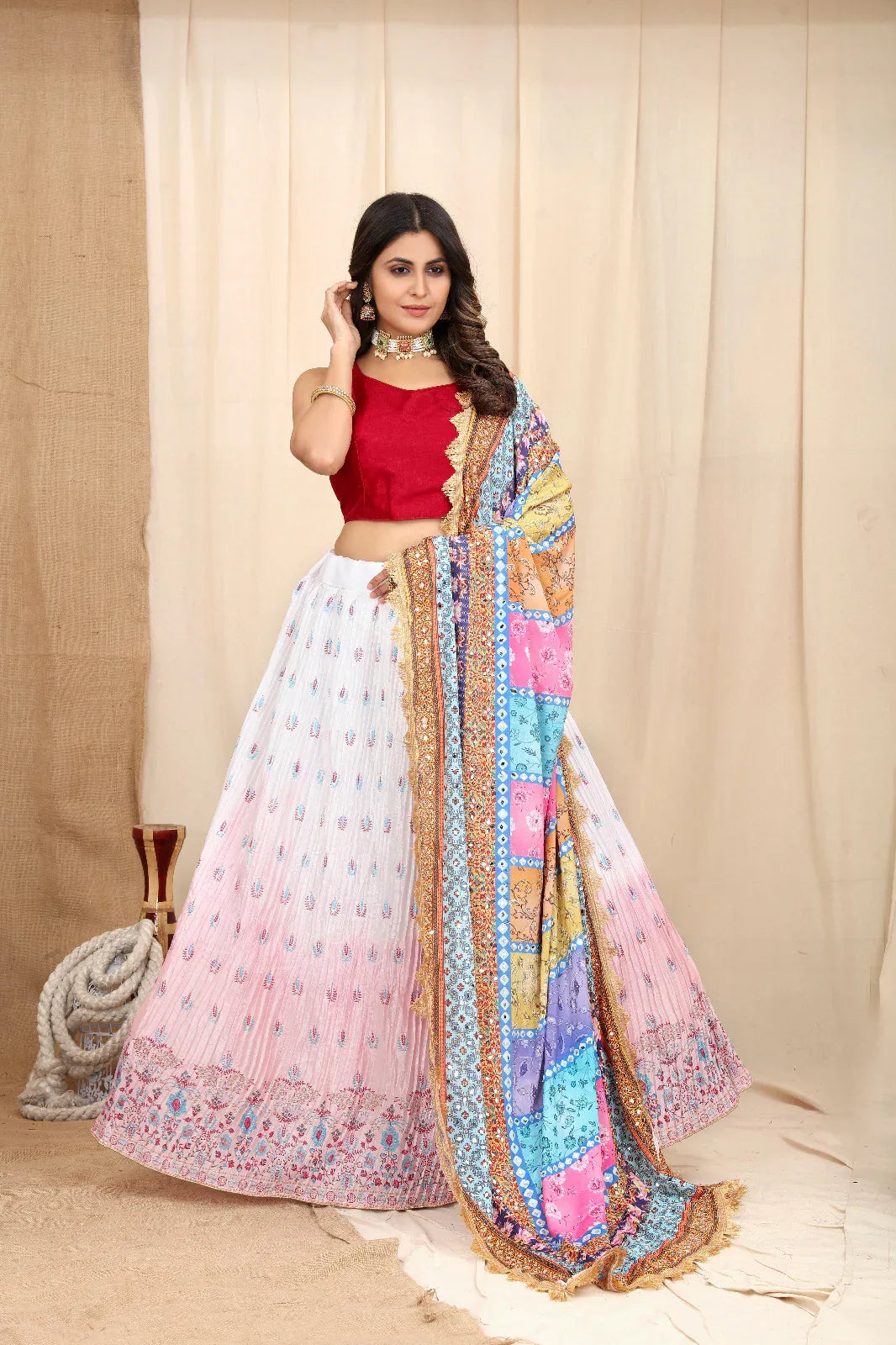 Fancy Wear Shimmer Lehenga Choli - Anant Exports