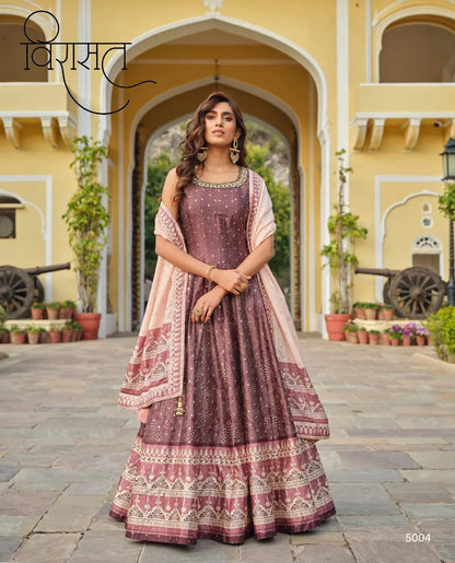 Ratrani Designer Wear Gown D.No. 5004 - Anant Exports
