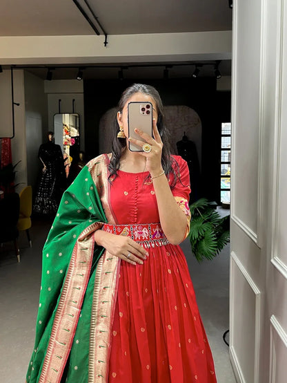 Ocassion Wear Paithani Gown D.No 5303 - Anant Exports