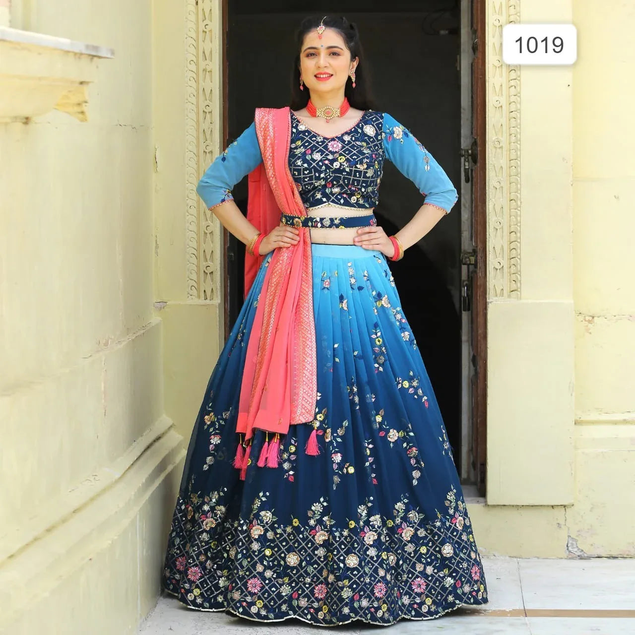 Designer Wear Lehenga Choli D.No. 1019 - Anant Exports