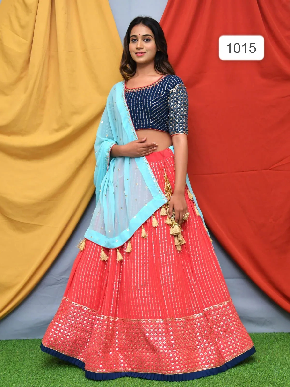 Designer Wear Lehenga Choli D.No. 1015 - Anant Exports