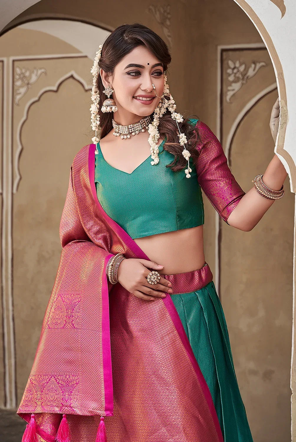 Traditional Wear Silk Lehenga Choli D.No. 2039 - Anant Exports
