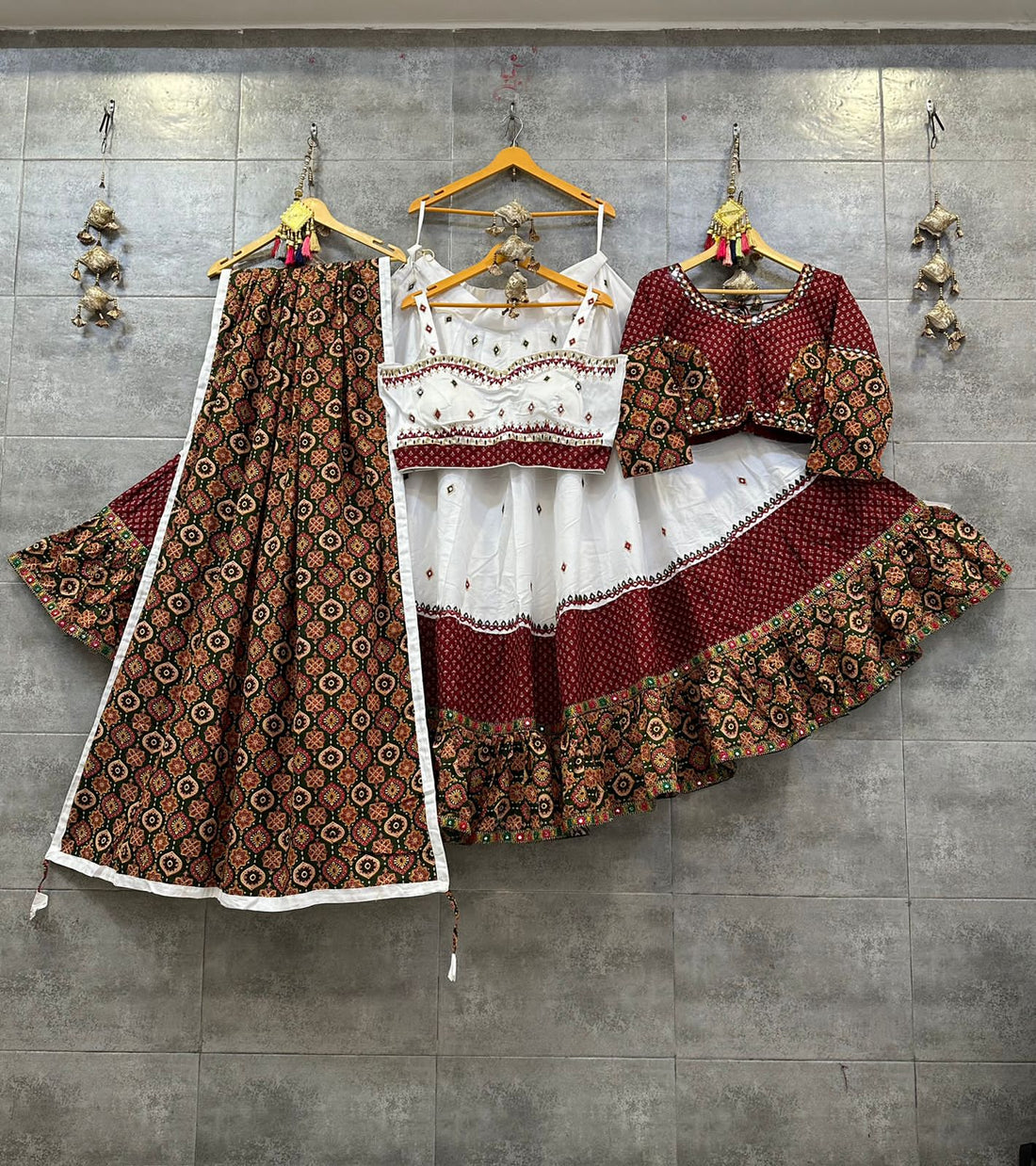 Pure Cotton Mirror Work Chaniya Choli