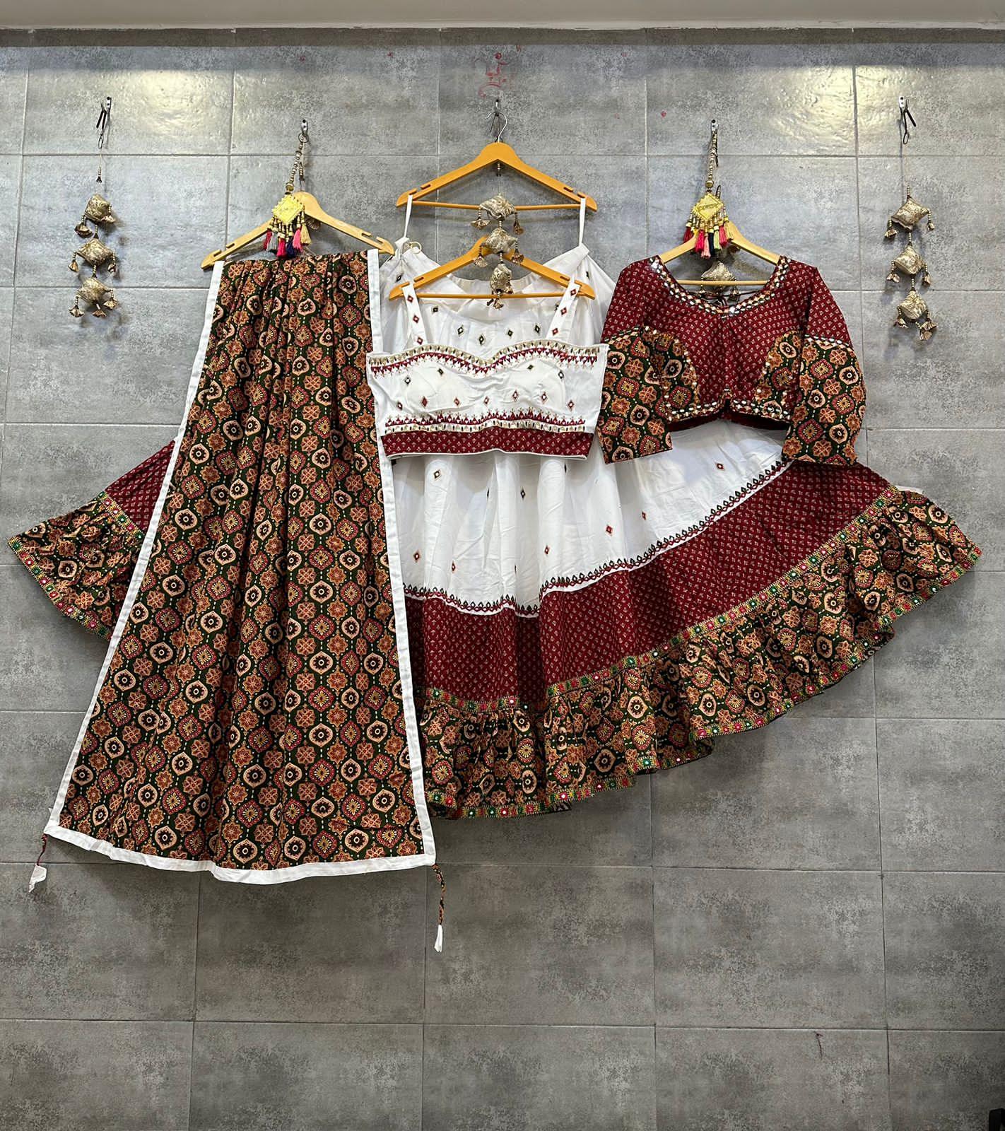 Pure Cotton Mirror Work Chaniya Choli - Anant Exports