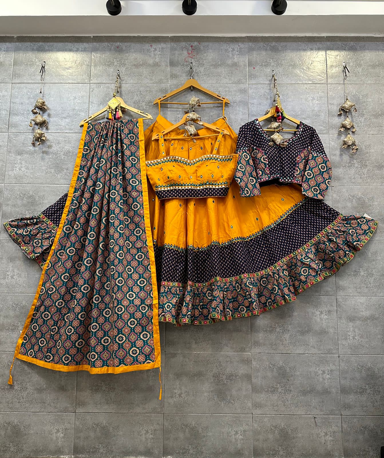 Pure Cotton Mirror Work Chaniya Choli