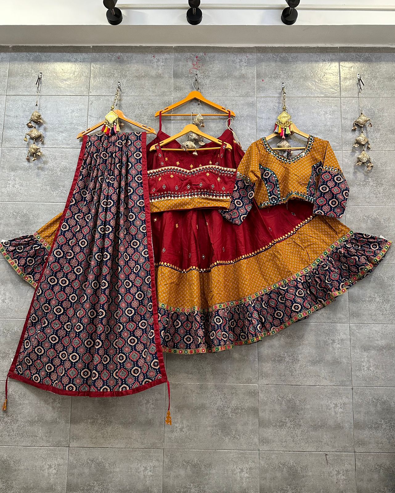 Pure Cotton Mirror Work Chaniya Choli
