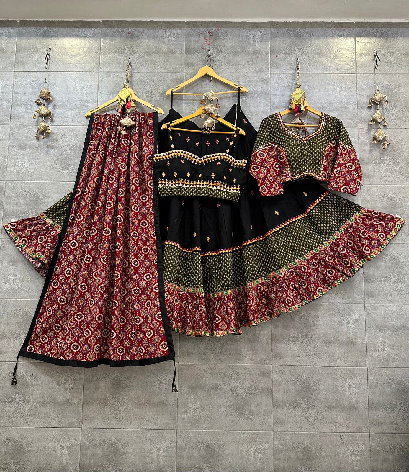 Pure Cotton Mirror Work Chaniya Choli