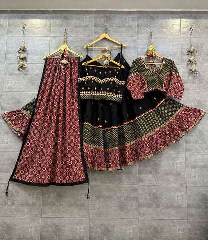 Pure Cotton Mirror Work Chaniya Choli - Anant Exports