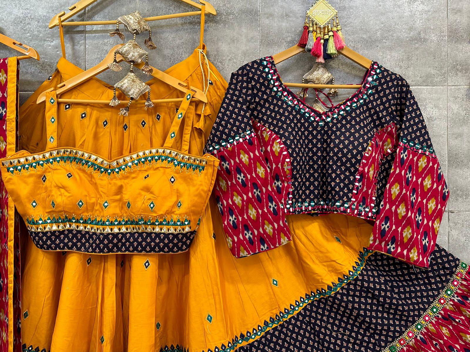 Pure Cotton Mirror Work Chaniya Choli - Anant Exports