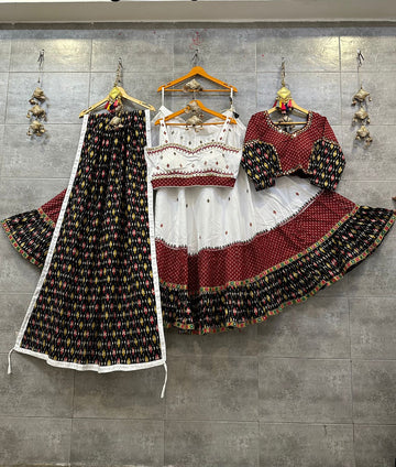 Pure Cotton Mirror Work Chaniya Choli