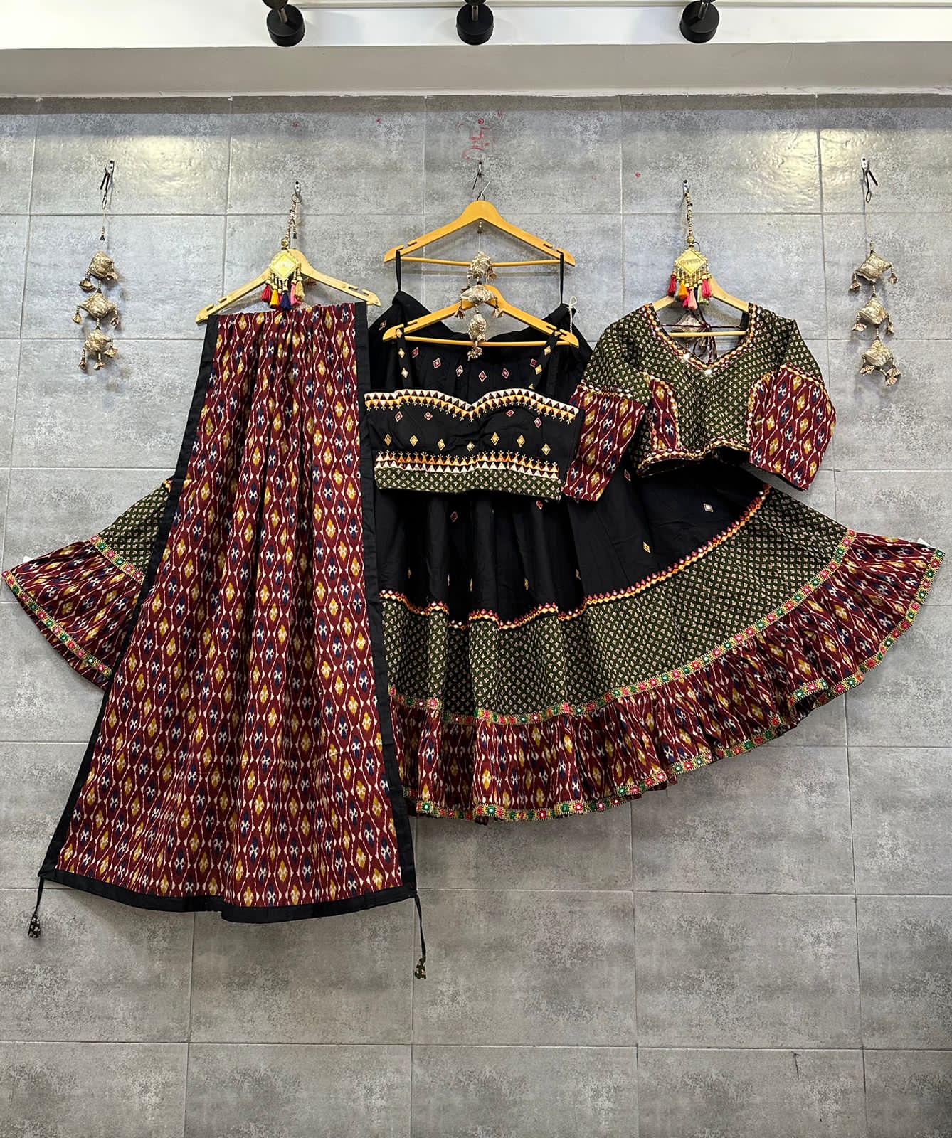 Pure Cotton Mirror Work Chaniya Choli