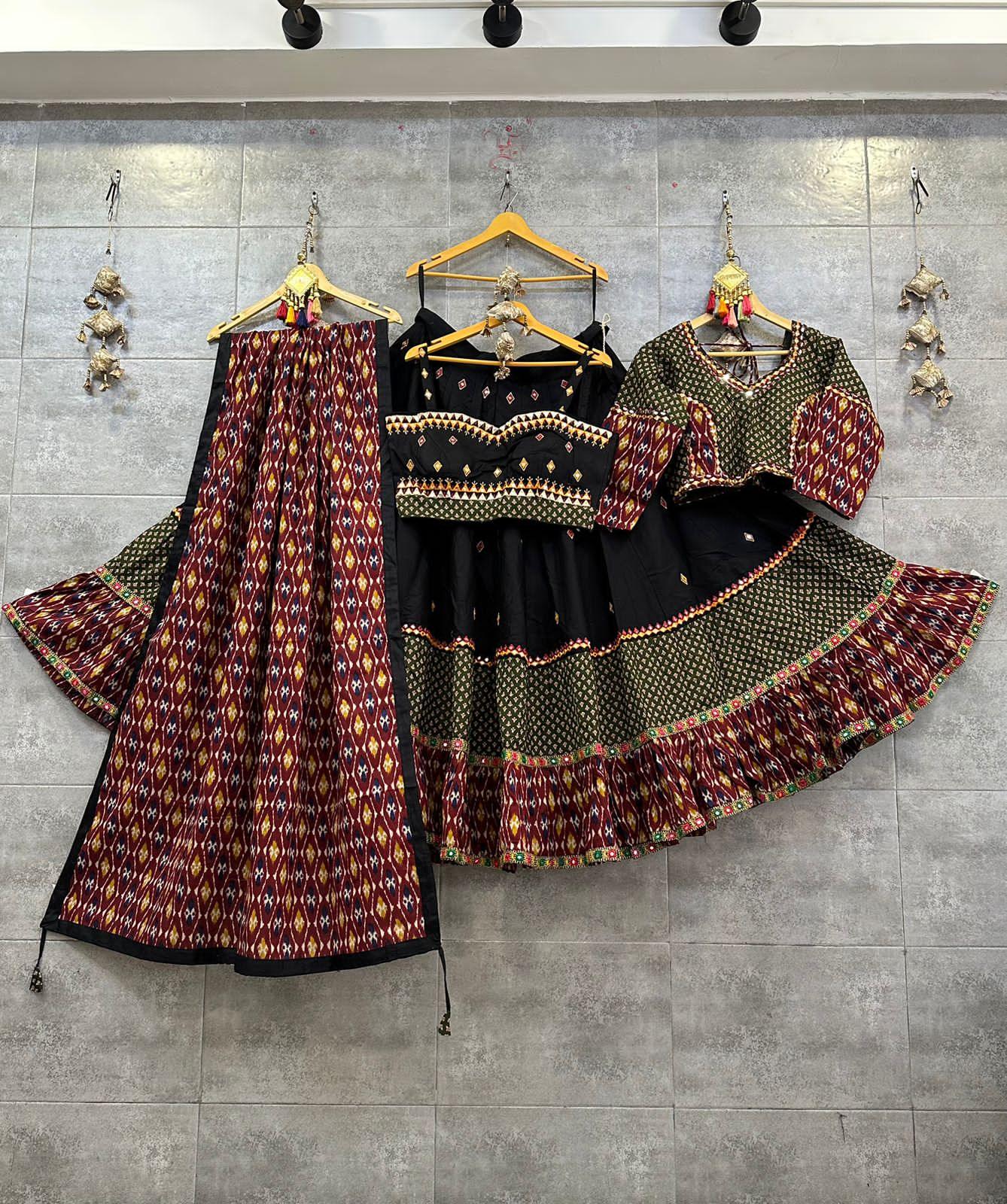 Pure Cotton Mirror Work Chaniya Choli - Anant Exports