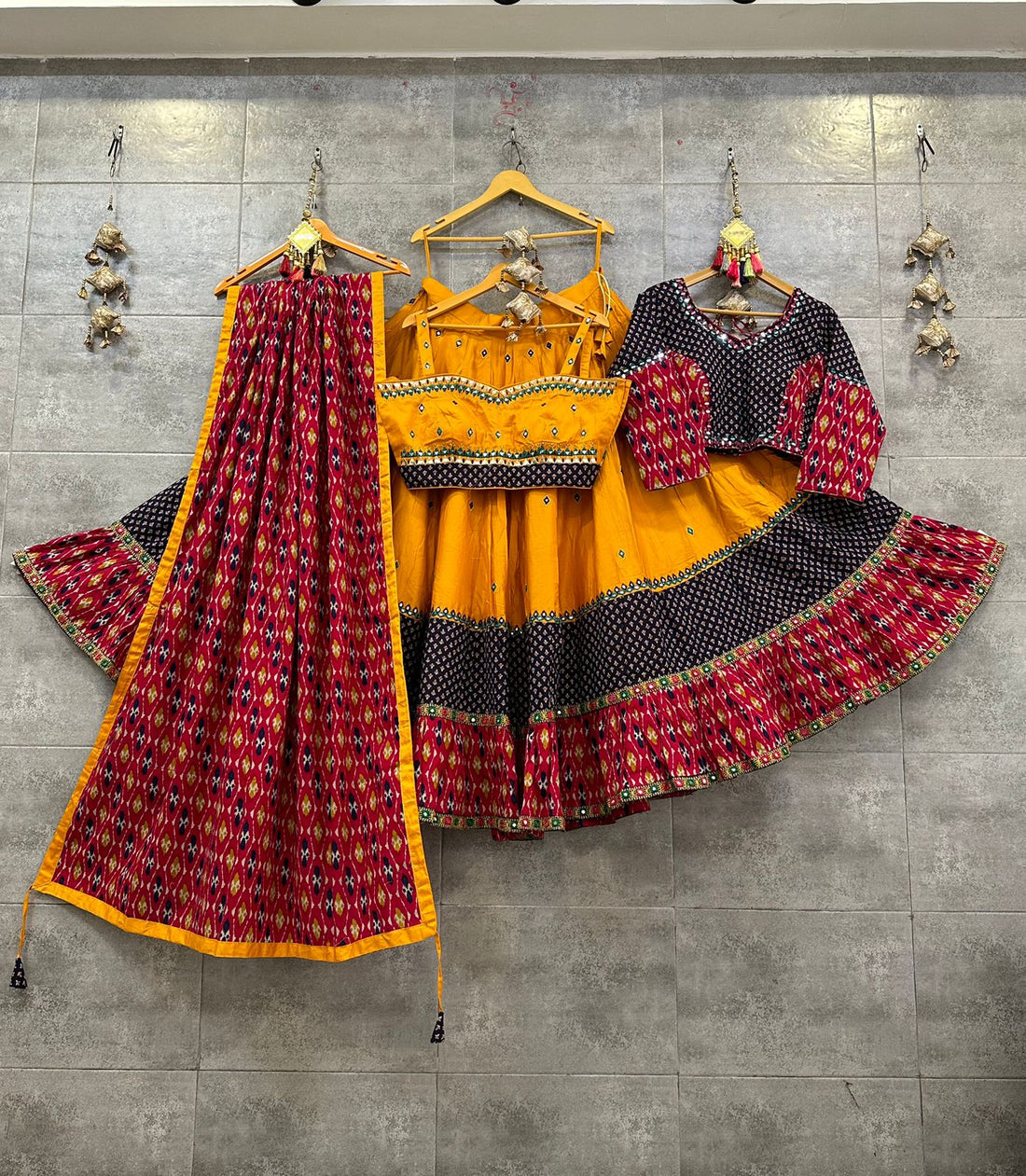 Pure Cotton Mirror Work Chaniya Choli