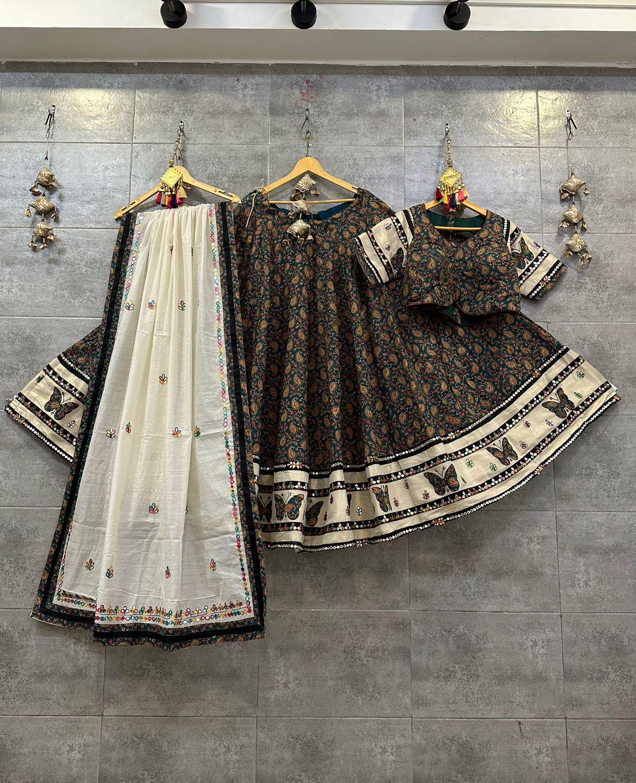 Pure Cotton Mirror Work Chaniya Choli - Anant Exports