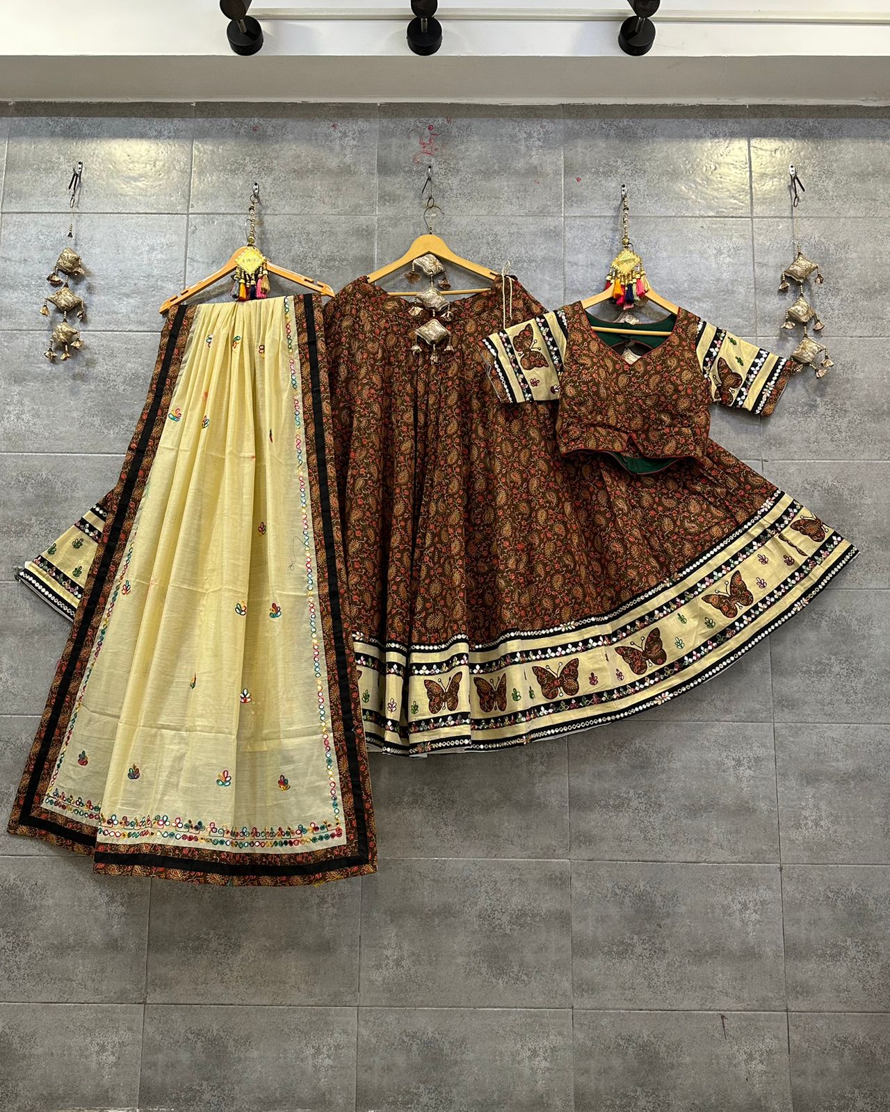 Pure Cotton Mirror Work Chaniya Choli