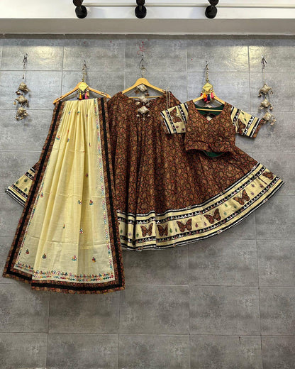 Pure Cotton Mirror Work Chaniya Choli - Anant Exports
