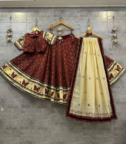 Pure Cotton Mirror Work Chaniya Choli - Anant Exports