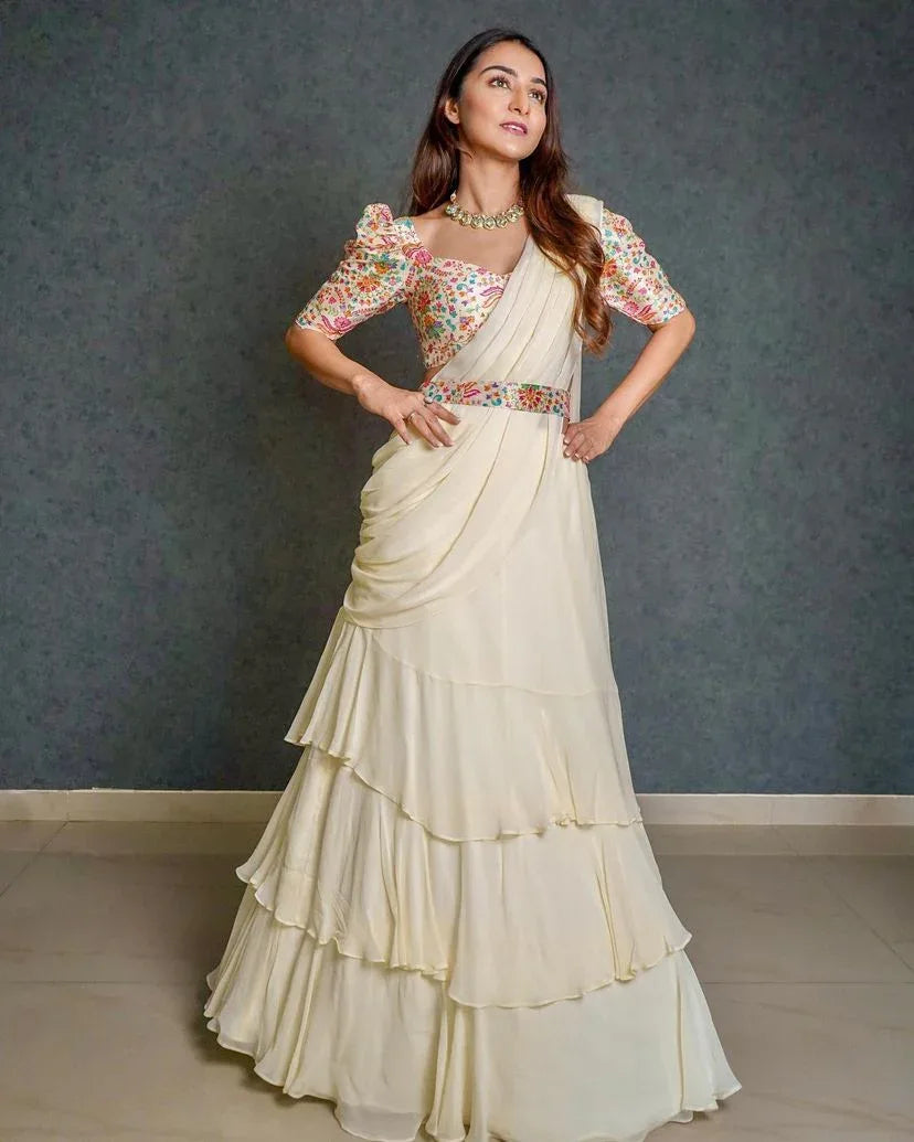 Festive Wear Lehenga Saree D.No. 1001 - Anant Exports
