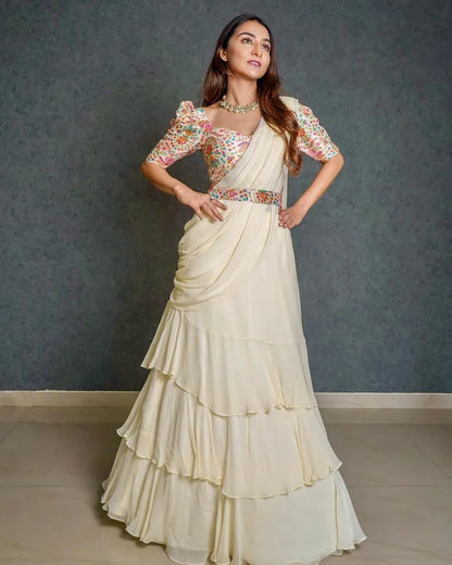 Festive Wear Lehenga Saree D.No. 1001 - Anant Exports