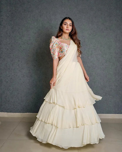 Festive Wear Lehenga Saree D.No. 1001 - Anant Exports