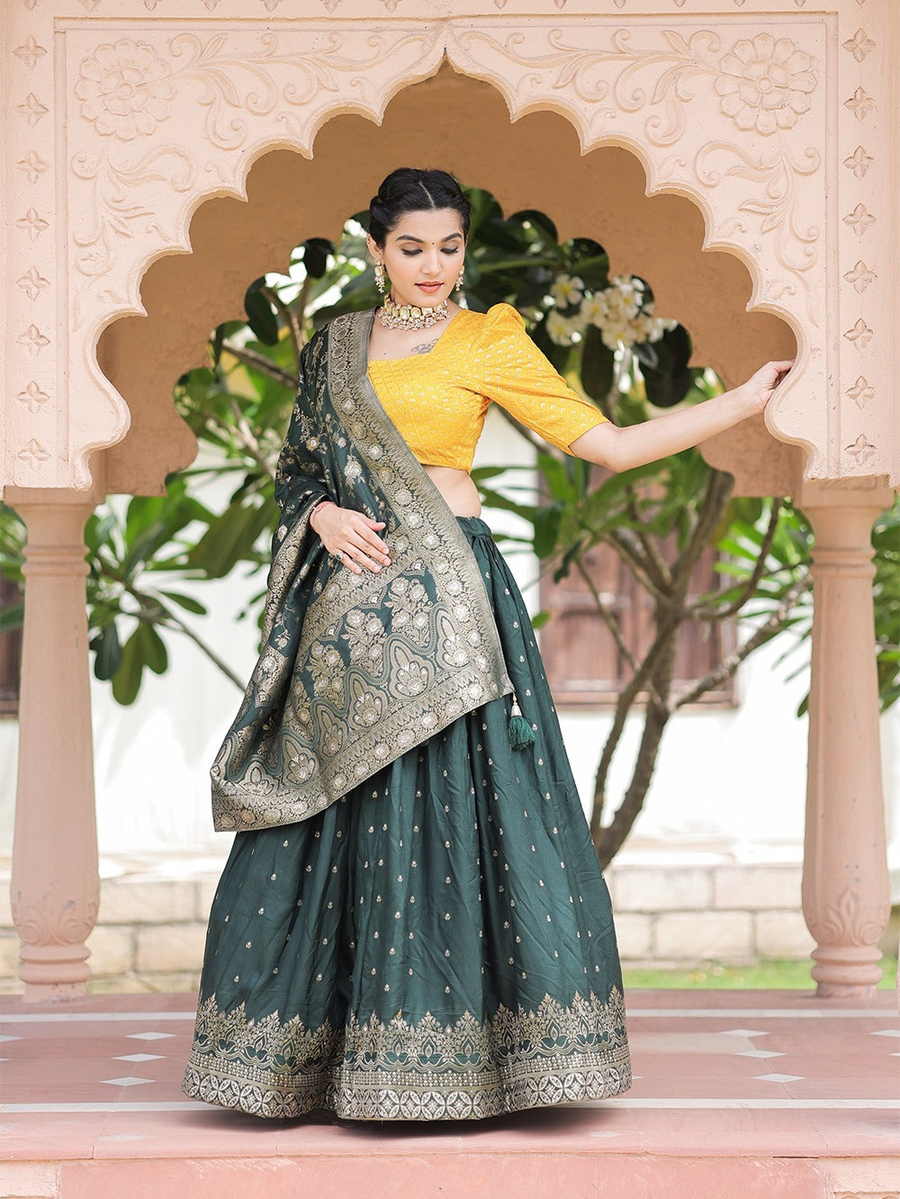 Festive Wear Banarasi Lehenga Choli D.No. 2036