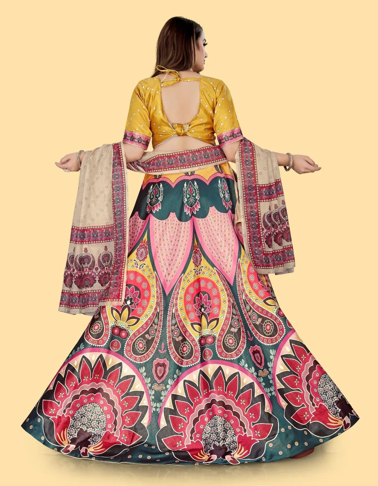 Navratri Wear Printed Lahenga D.No. 113 - Anant Exports