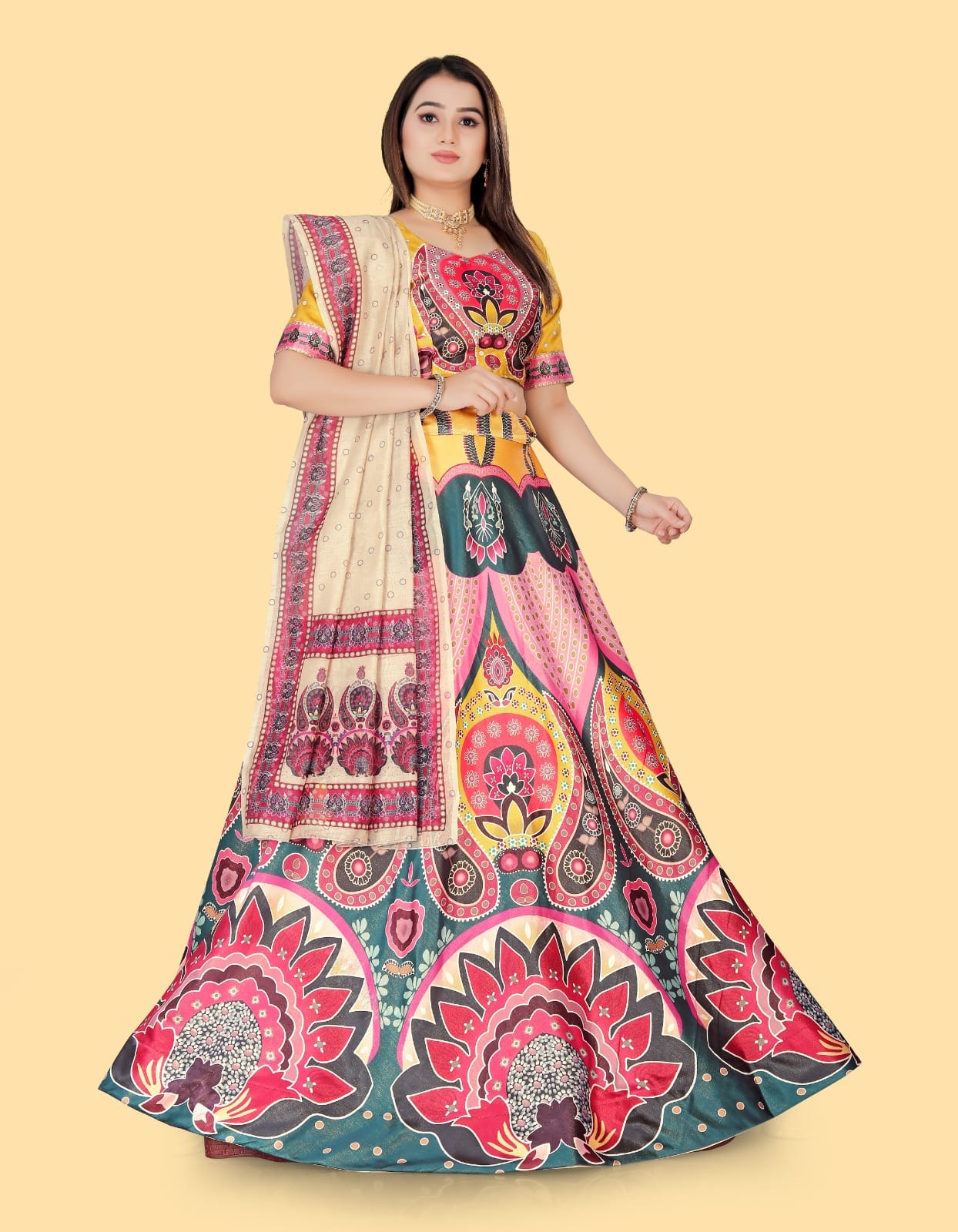 Navratri Wear Printed Lahenga D.No. 113