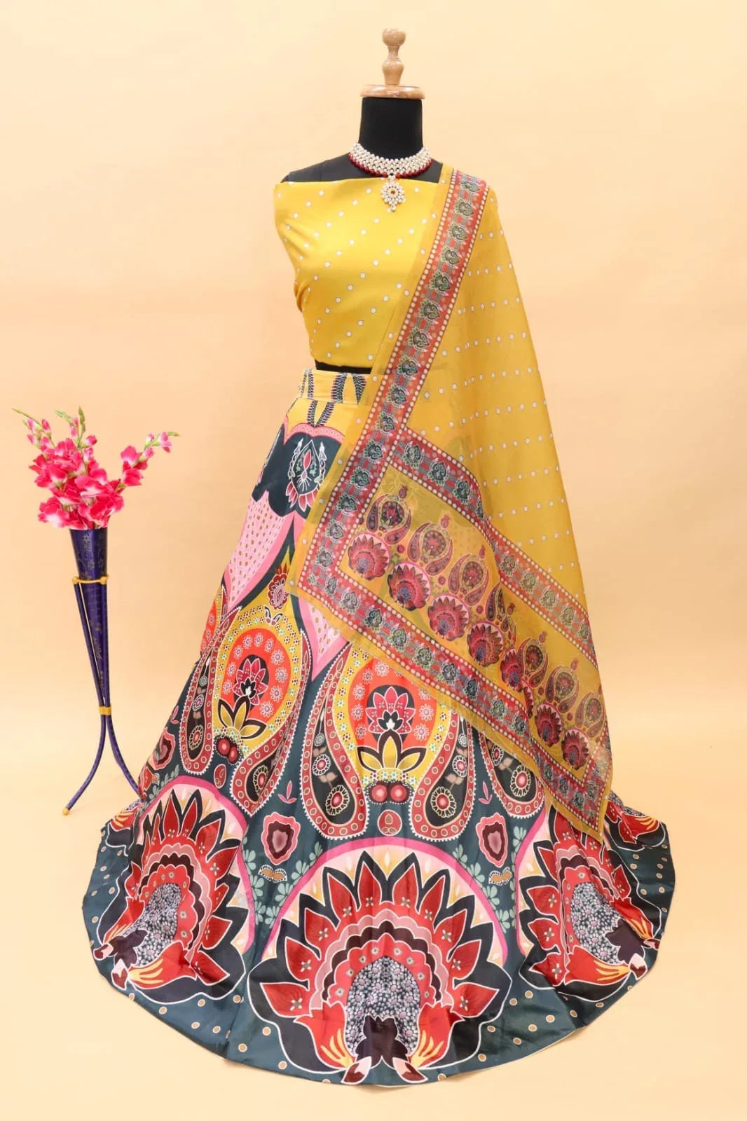 Navratri Wear Printed Lahenga D.No. 113 - Anant Exports