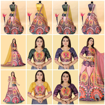Navratri Wear Printed Lahenga D.No. 113 - Anant Exports