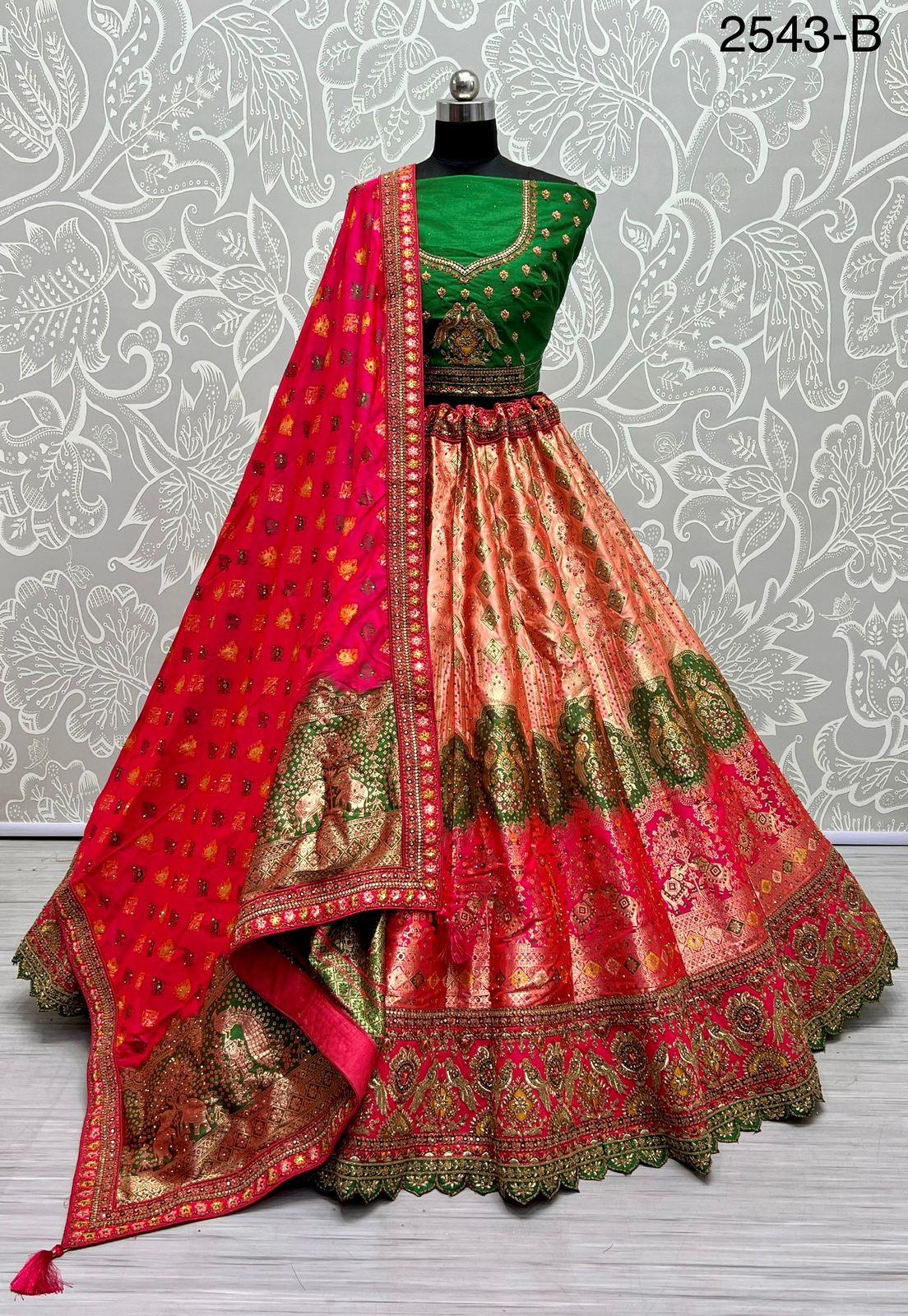 Occasion Wear Banarasi Silk Lehenga Choli D.No. 2543 - Anant Exports