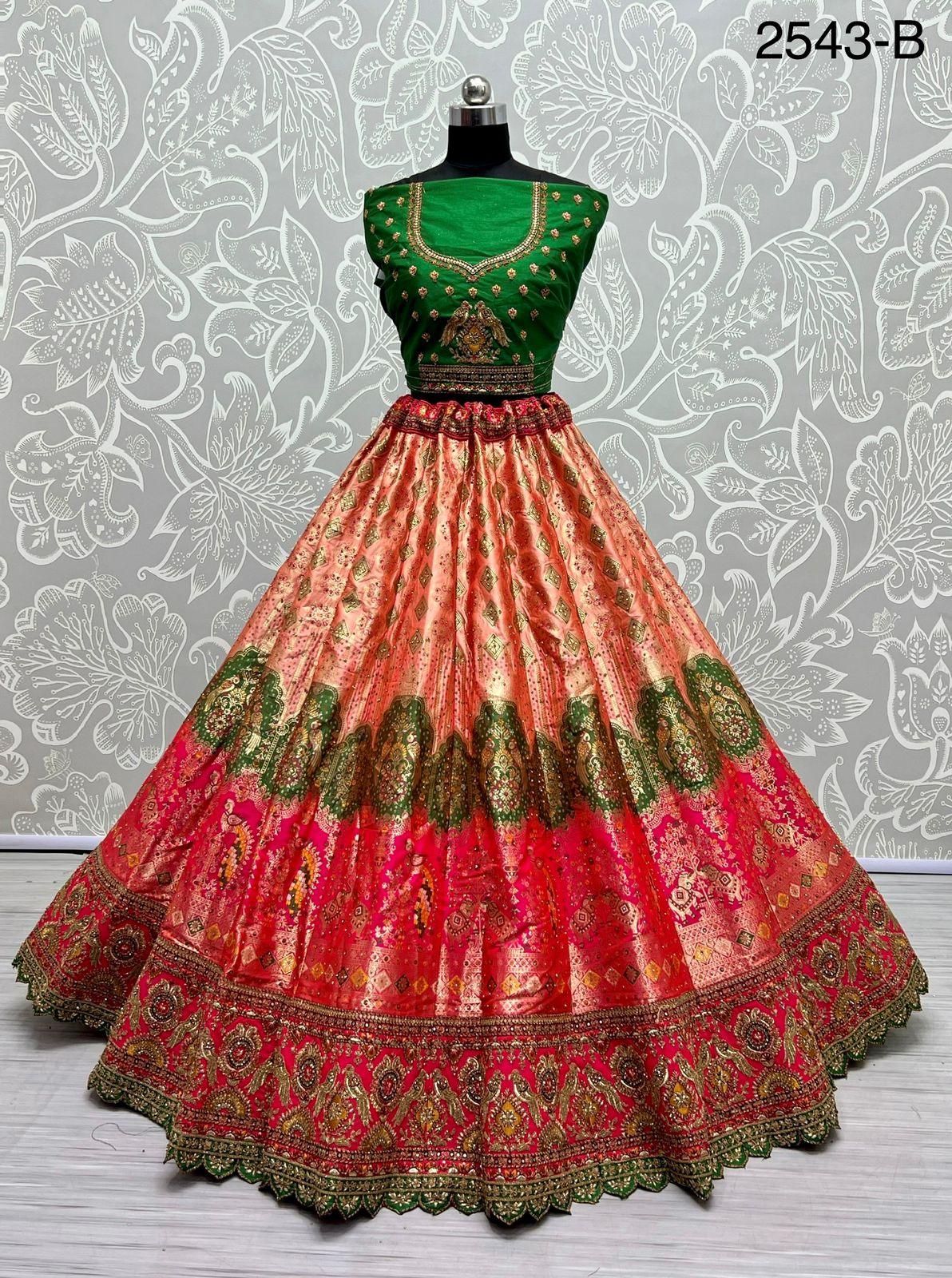 Occasion Wear Banarasi Silk Lehenga Choli D.No. 2543 - Anant Exports