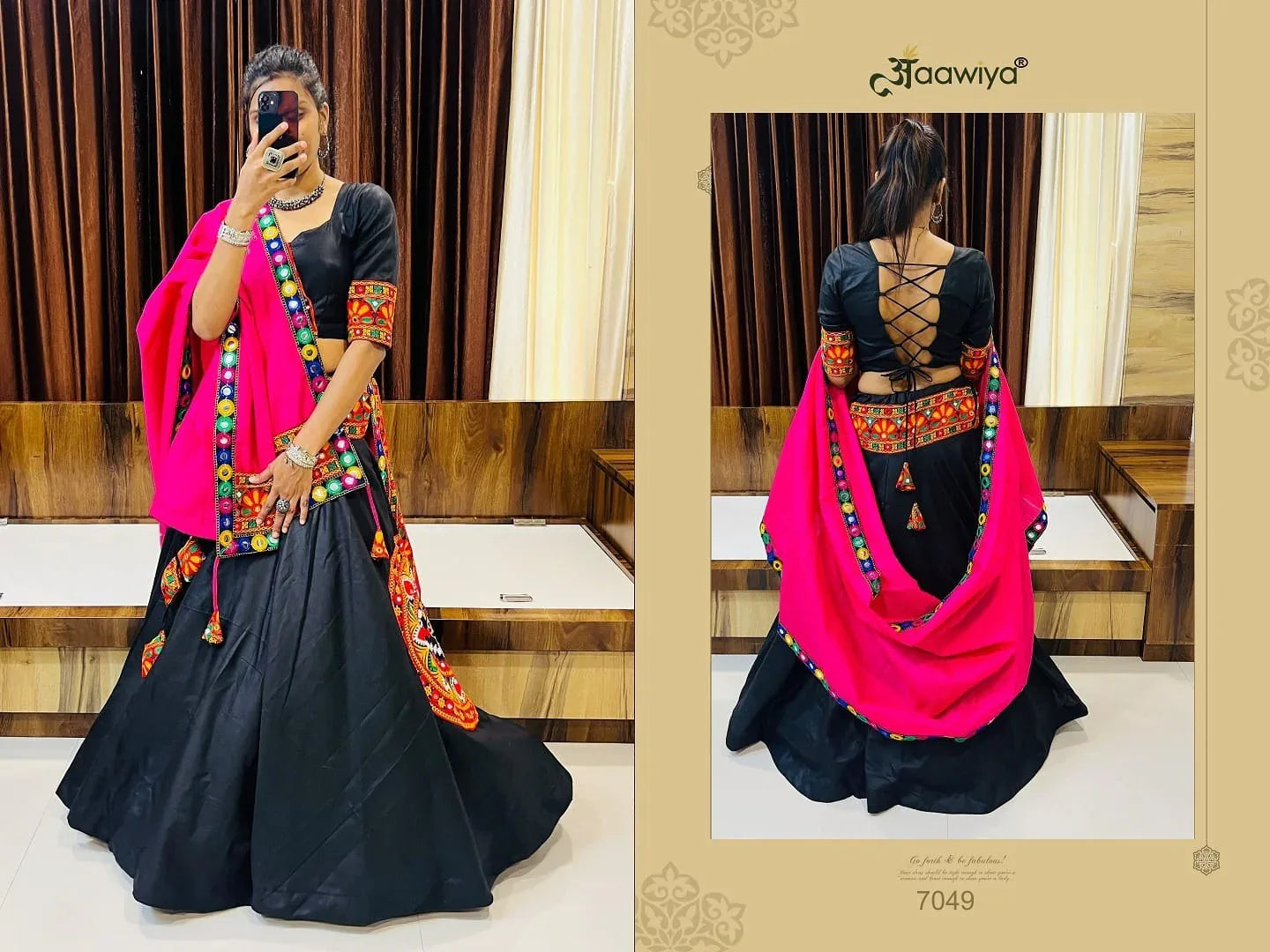 RAJWADI VOL -8 NAVRATRI SPECIAL TRADITIONAL CHANIYA CHOLI D.NO. 7049 - Anant Exports