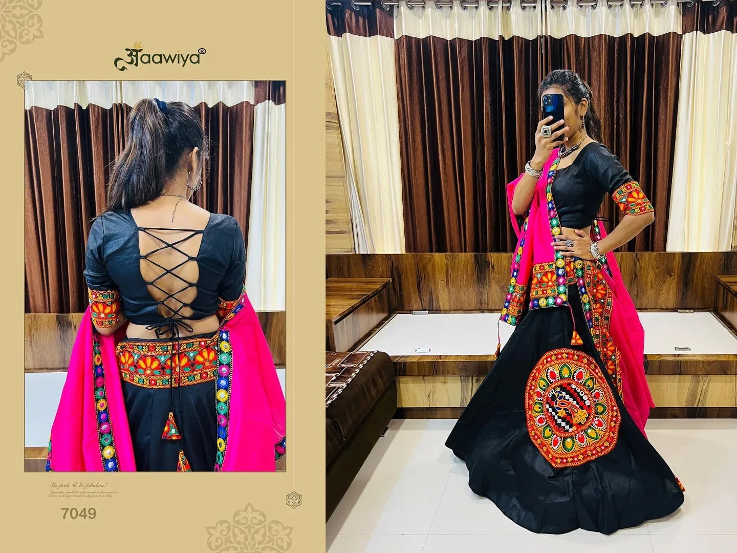 RAJWADI VOL -8 NAVRATRI SPECIAL TRADITIONAL CHANIYA CHOLI D.NO. 7049 - Anant Exports