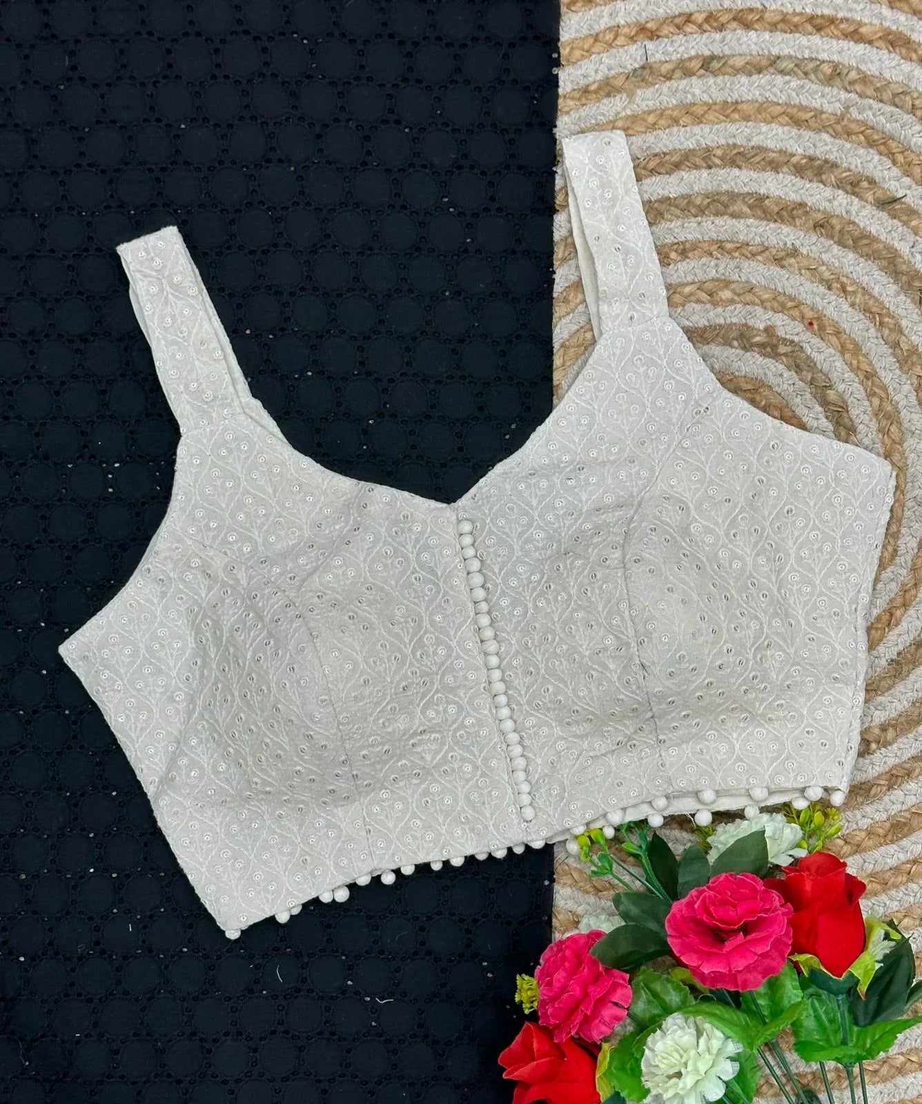 Pure Camric Cotton Diable Blouse - Anant Exports